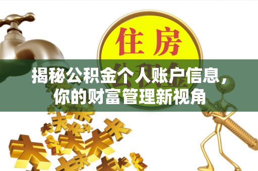 灞桥揭秘公积金个人账户信息，你的财富管理新视角